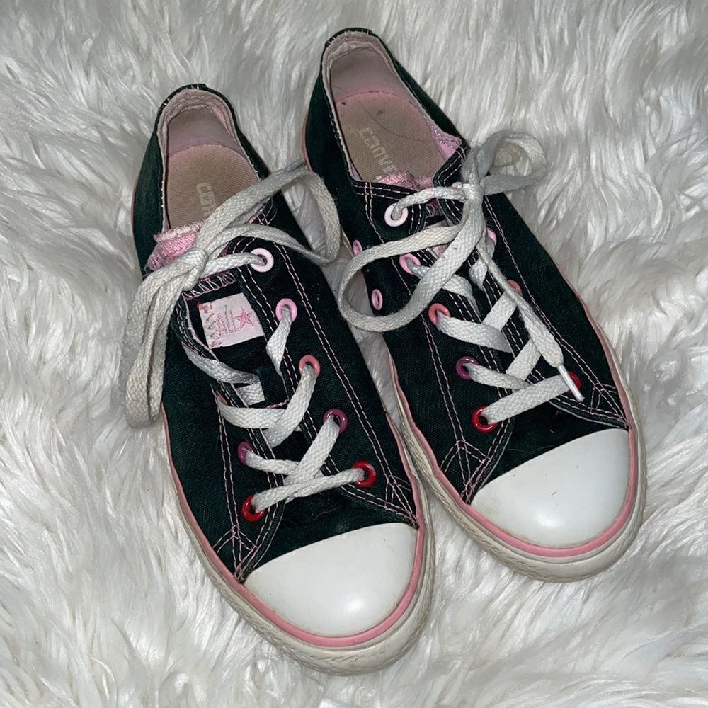 ✨Converse All Star Navy with Pink layered tongue sneakers